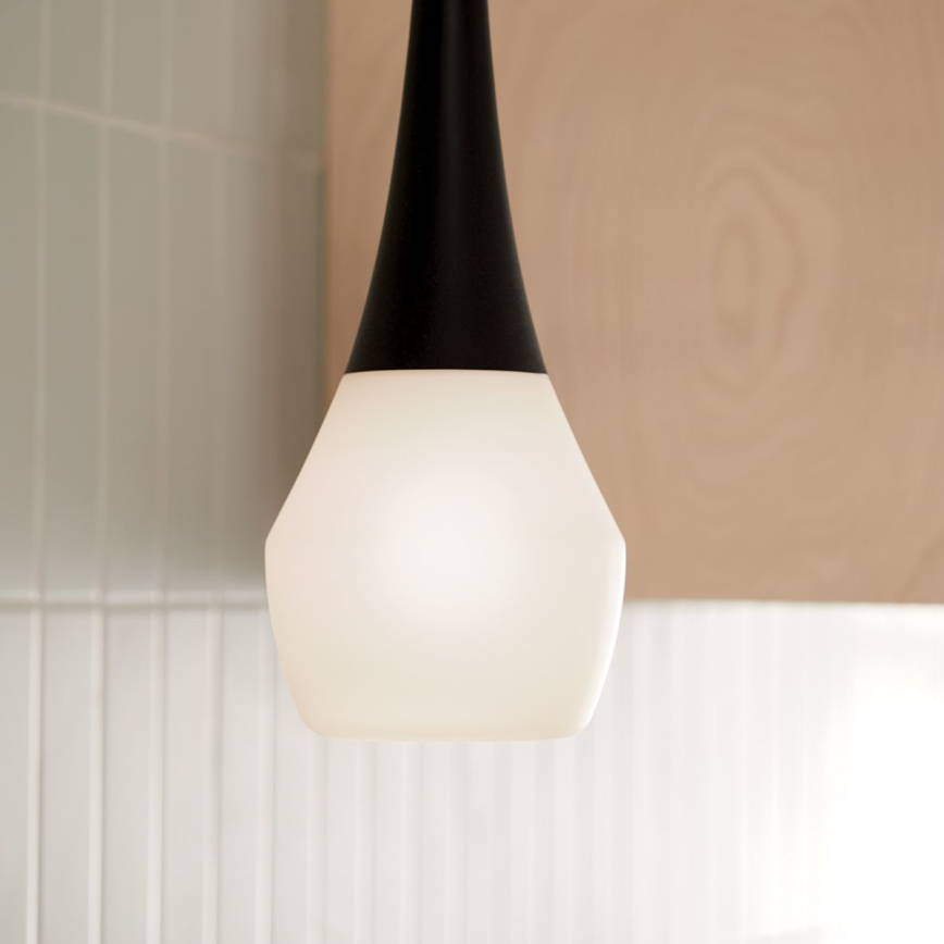 Kichler - Riippuvalaisin varrella DEELA 1xE27/60W/230V halkaisija 17,8 cm musta