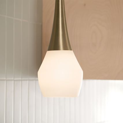 Kichler - Riippukattokruunu DEELA 1xE27/60W/230V halkaisija 17,8 cm messinki