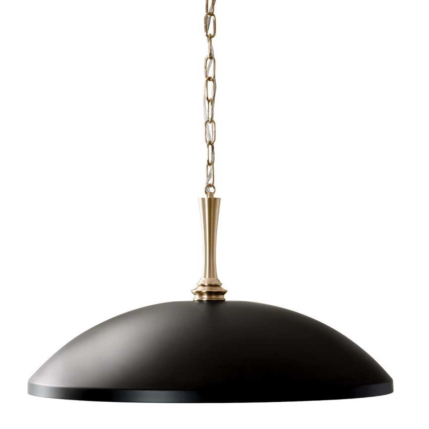 Kichler - Kattokruunu ketjussa DELAROSA 1xE27/60W/230V musta/messinki