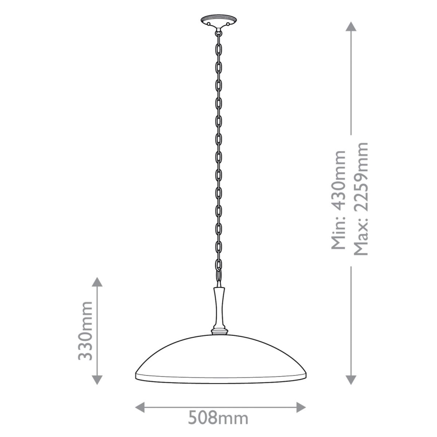 Kichler - Kattokruunu ketjussa DELAROSA 1xE27/60W/230V musta/messinki