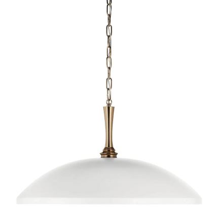 Kichler - Kattokruunu ketjussa DELAROSA 1xE27/60W/230V valkoinen/messinki