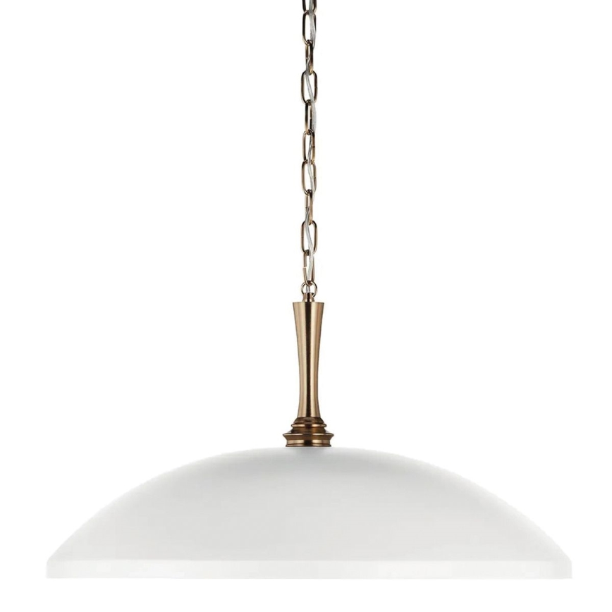 Kichler - Kattokruunu ketjussa DELAROSA 1xE27/60W/230V valkoinen/messinki