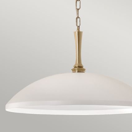 Kichler - Kattokruunu ketjussa DELAROSA 1xE27/60W/230V valkoinen/messinki