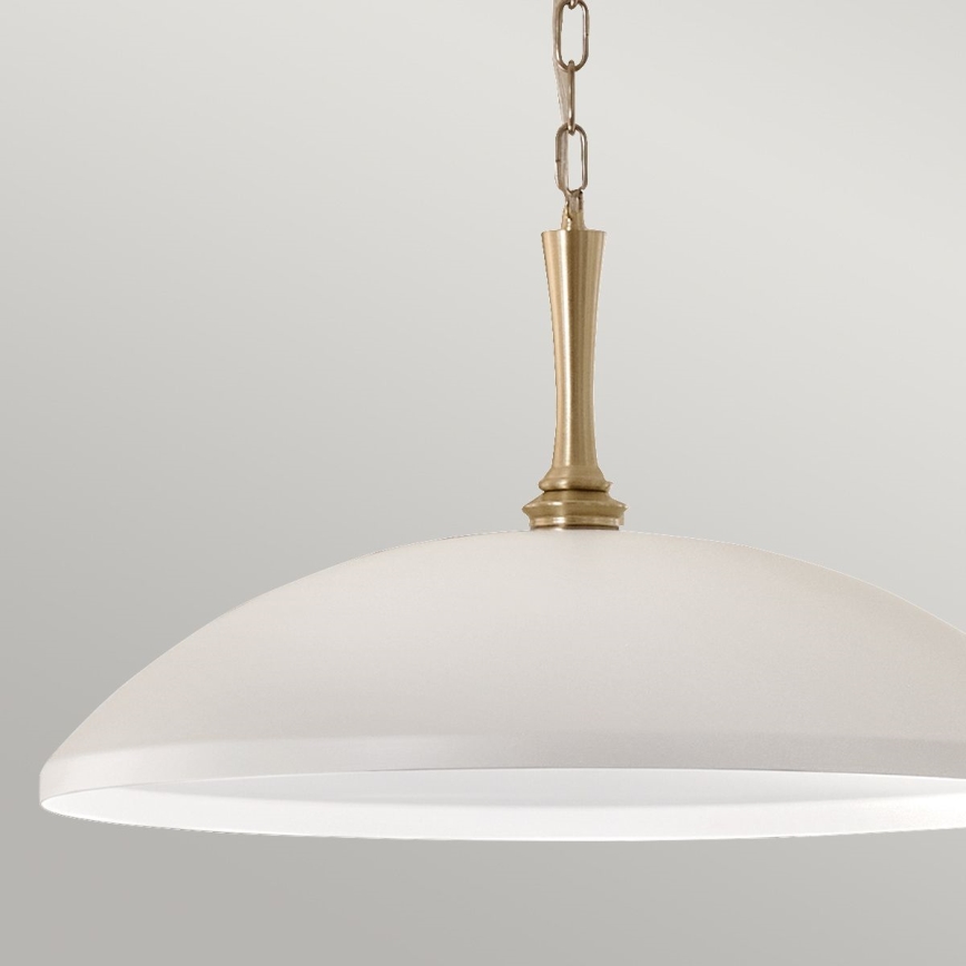 Kichler - Kattokruunu ketjussa DELAROSA 1xE27/60W/230V valkoinen/messinki