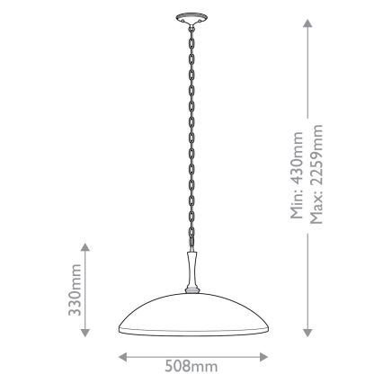 Kichler - Kattokruunu ketjussa DELAROSA 1xE27/60W/230V valkoinen/messinki