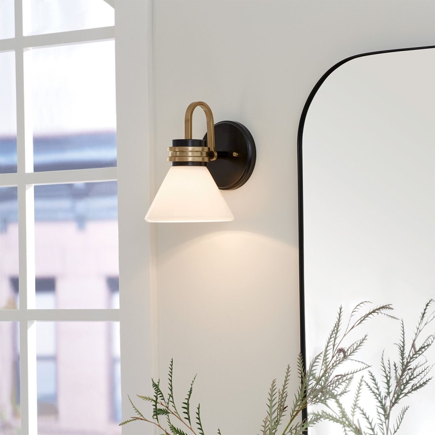 Kichler - LED Seinälamppu kylpyhuoneeseen FARUM 1xG9/3W/230V IP44 musta/messinki