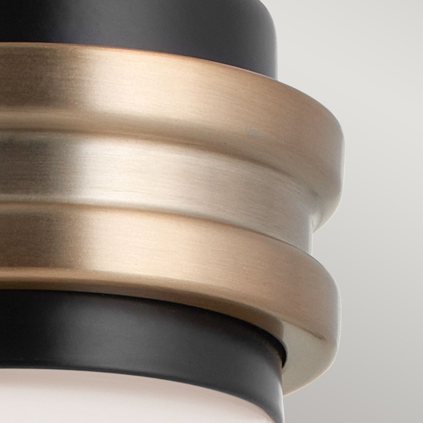 Kichler - LED Seinälamppu kylpyhuoneeseen FARUM 1xG9/3W/230V IP44 musta/messinki