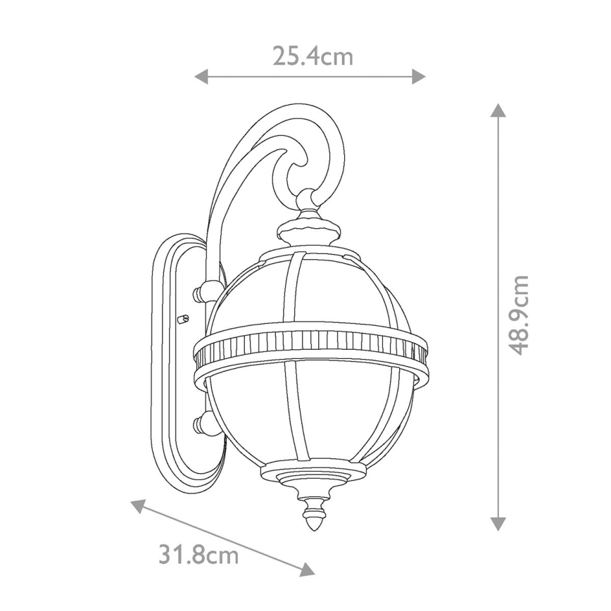 Kichler - Ulkoseinävalaisin HALLERON 2xE14/40W/230V IP44