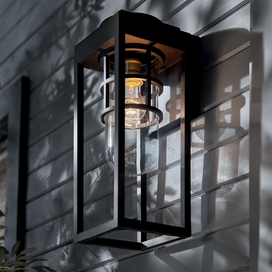 Kichler - Ulkoseinävalaisin HONE 1xE27/60W/230V IP44 musta