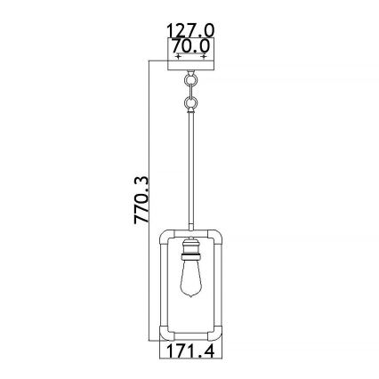Kichler - Riippukattokruunu IMAHN 1xE27/60W/230V