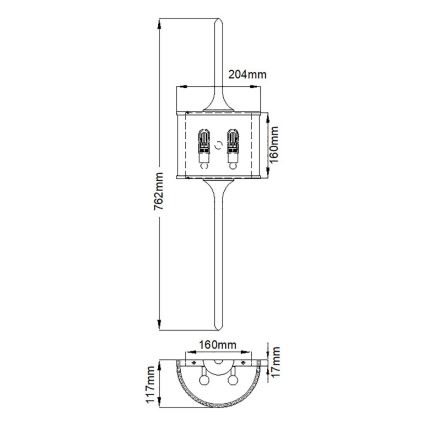 Kichler - LED-seinävalaisin kylpyhuoneeseen 2xG9/3,5W/230V IP44