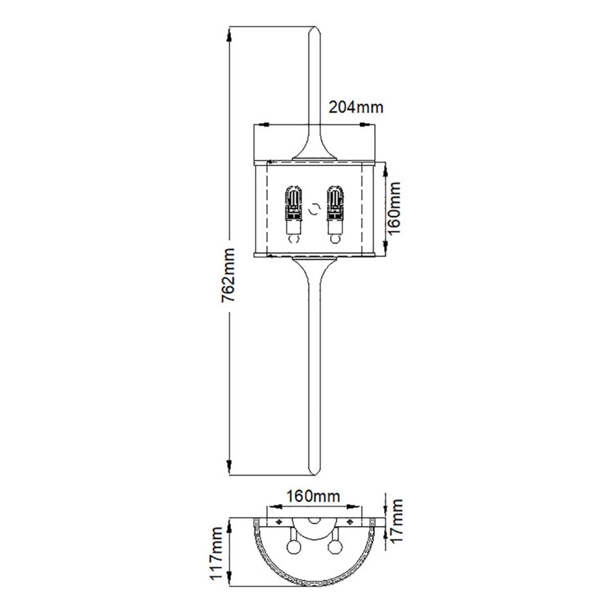 Kichler - LED-seinävalaisin kylpyhuoneeseen 2xG9/3,5W/230V IP44