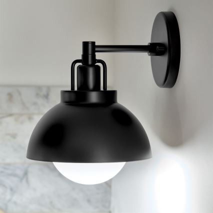 Kichler - Seinävalaisin NIVA 1xE27/40W/230V musta
