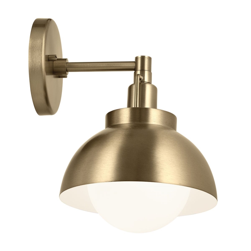 Kichler - Seinävalaisin NIVA 1xE27/40W/230V messinki