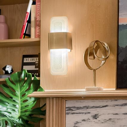 Kichler - LED-seinävalaisin SERENE LED/16W/230V messinki