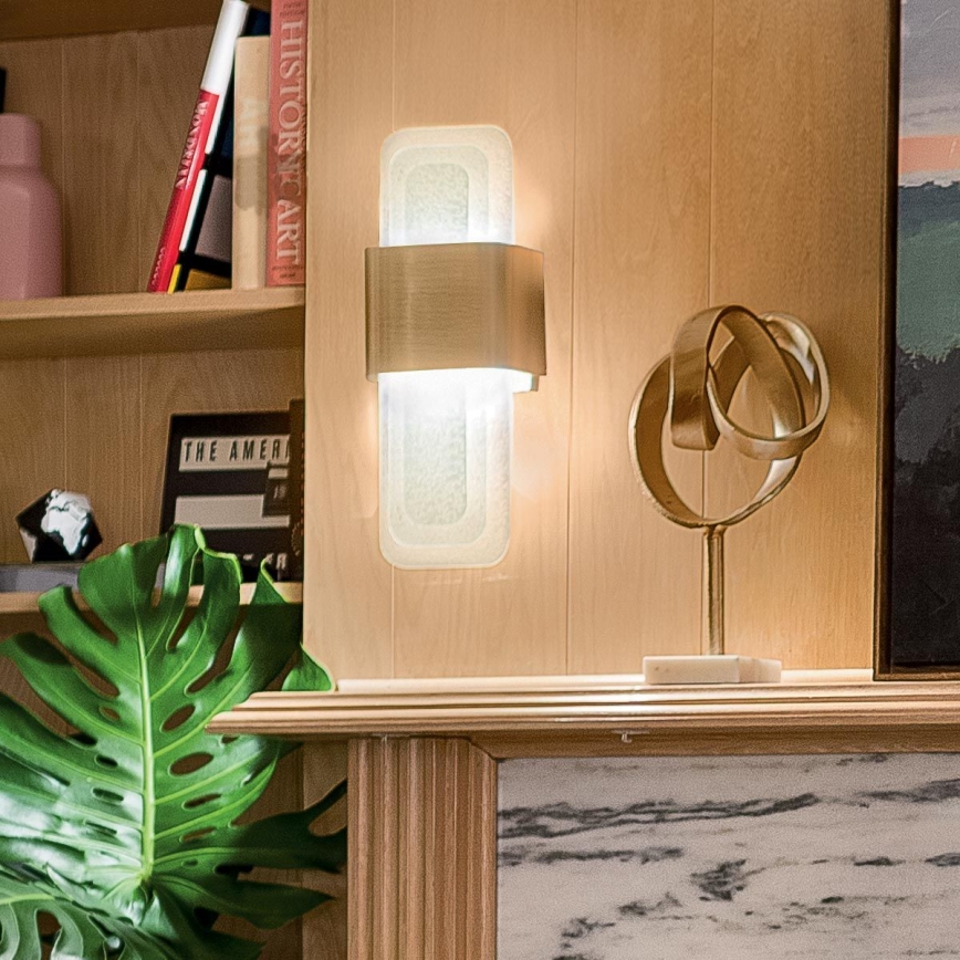 Kichler - LED-seinävalaisin SERENE LED/16W/230V messinki
