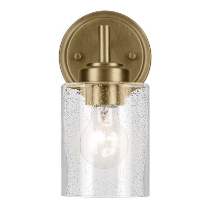 Kichler - Seinävalaisin WINSLOW 1xE27/60W/230V messinki