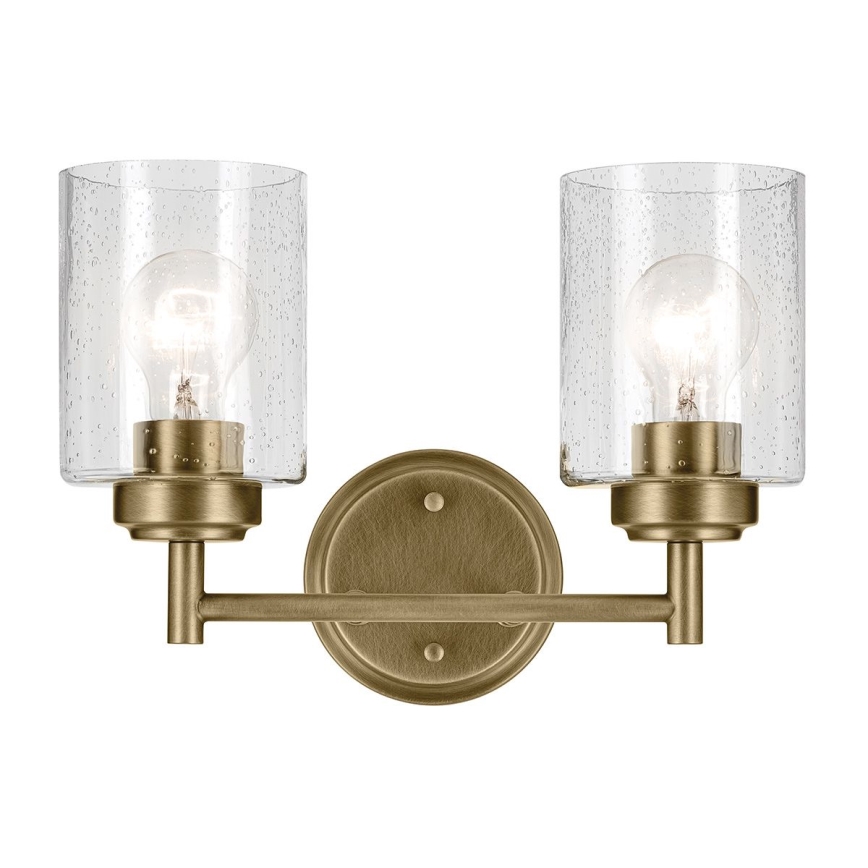 Kichler - Seinävalaisin WINSLOW 2xE27/60W/230V messinki