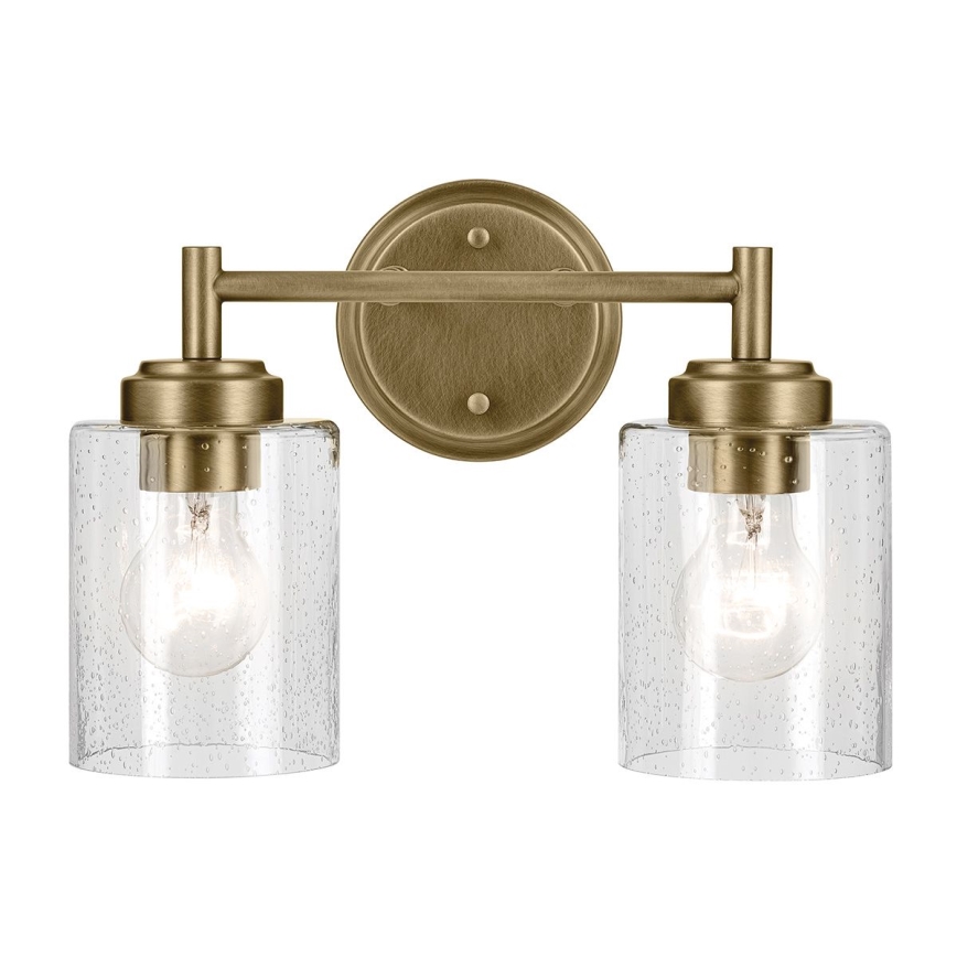 Kichler - Seinävalaisin WINSLOW 2xE27/60W/230V messinki