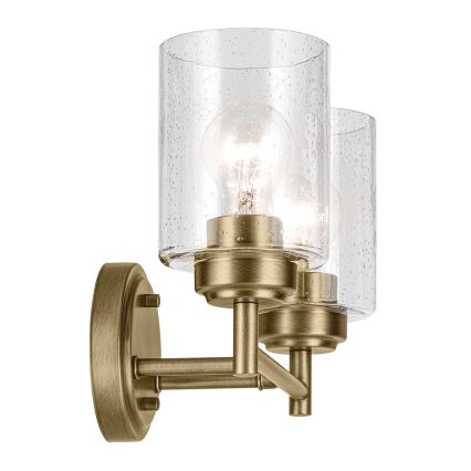 Kichler - Seinävalaisin WINSLOW 2xE27/60W/230V messinki