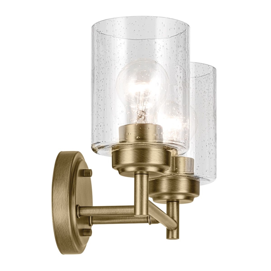 Kichler - Seinävalaisin WINSLOW 2xE27/60W/230V messinki