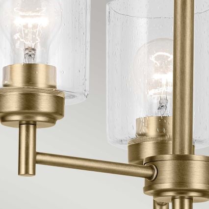 Kichler - Kattokruunu ketjussa WINSLOW 3xE27/60W/230V halkaisija 45,8 cm messinki