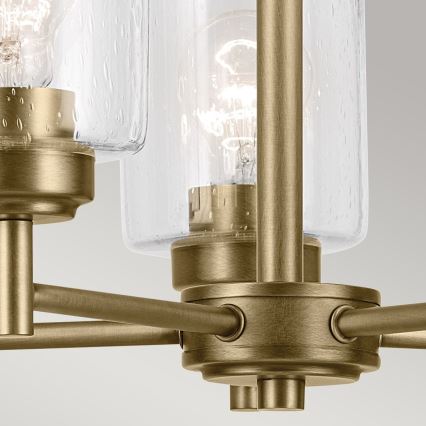 Kichler - Kattokruunu ketjussa WINSLOW 5xE27/60W/230V halkaisija 50,2 cm messinki