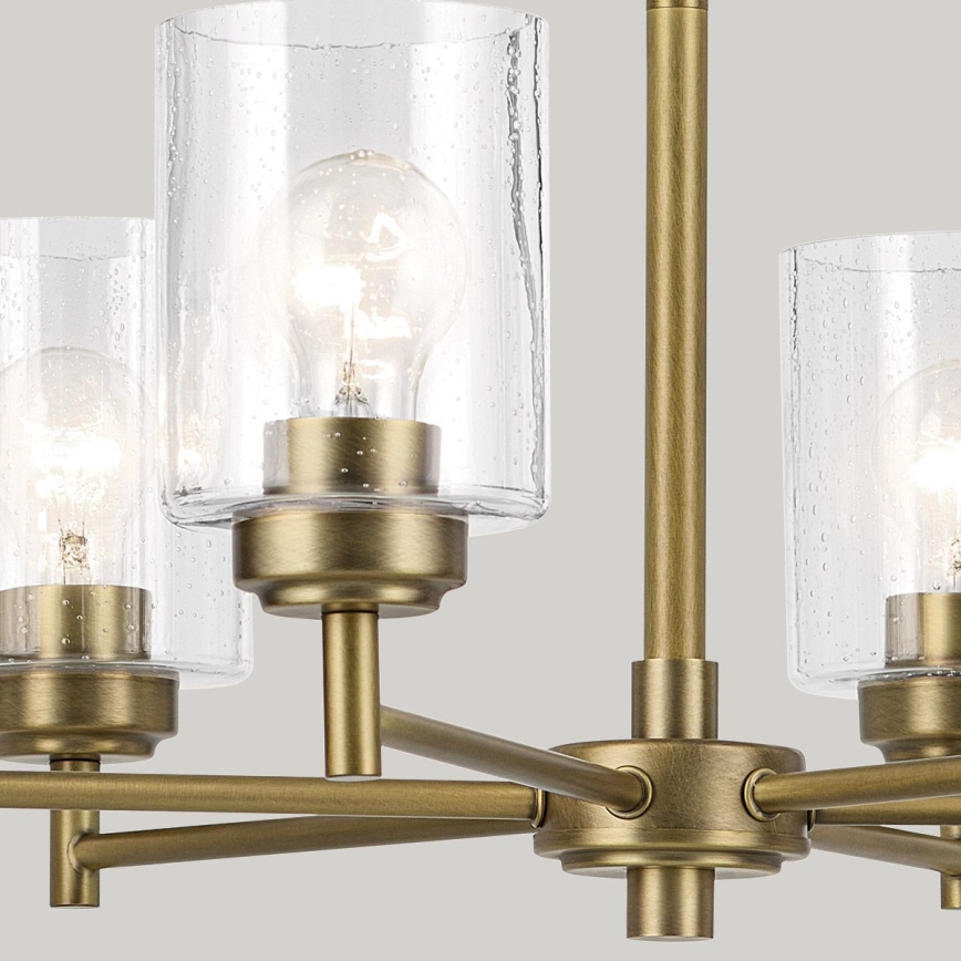 Kichler - Kattokruunu ketjussa WINSLOW 6xE27/60W/230V halkaisija 66 cm messinki