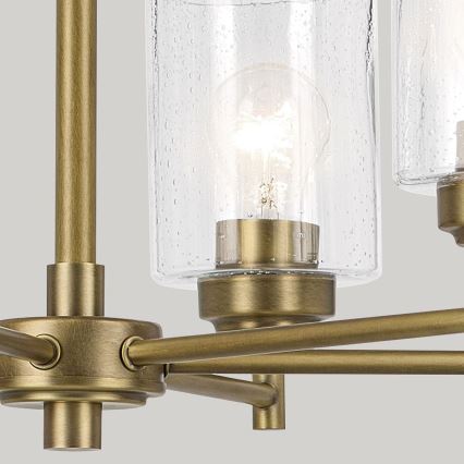 Kichler - Kattokruunu ketjussa WINSLOW 6xE27/60W/230V halkaisija 66 cm messinki