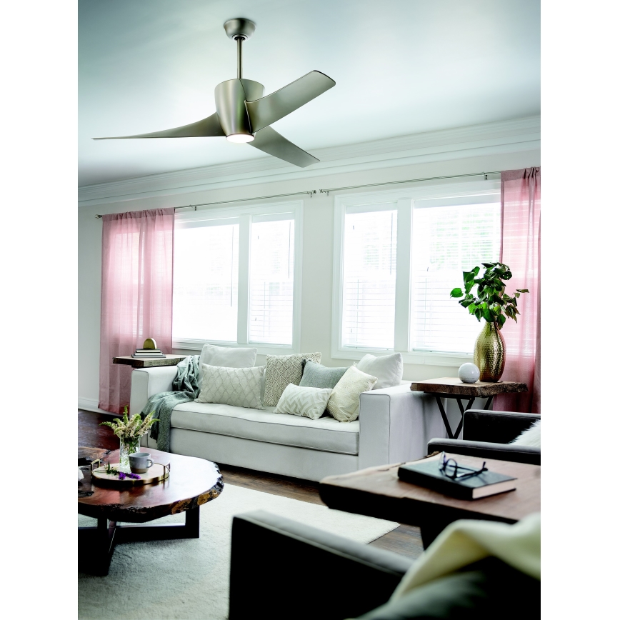 Kichler - LED himmennettävä kattovalo PHREE LED/10W/230V hopea + kauko-ohjaus