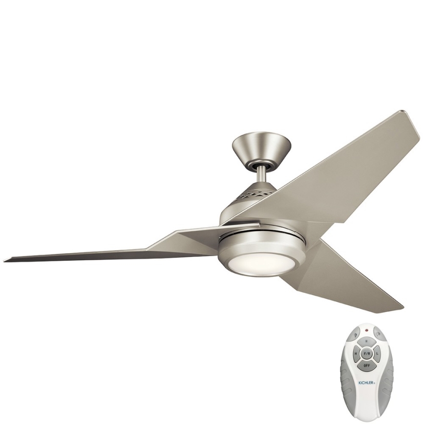 Kichler - LED himmennettävä kattovalo JADE LED/18W/230V hopea + kauko-ohjaus