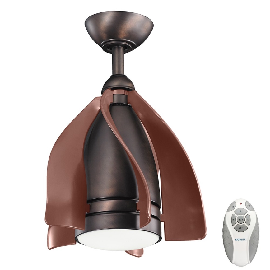 Kichler - LED himmennettävä kattovalo TERNA LED/10W/230V pronssi/ruskea + kauko-ohjaus