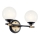 Kichler - LED-kylpyhuoneen seinävalaisin BENNO 2xLED/3W/230V musta/kulta IP44