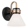 Kichler - LED Seinälamppu kylpyhuoneeseen FARUM 1xG9/3W/230V IP44 musta/messinki