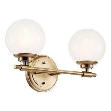 Kichler - LED-seinävalaisin kylpyhuoneeseen BENNO 2xG9/3W/230V IP44 messinki