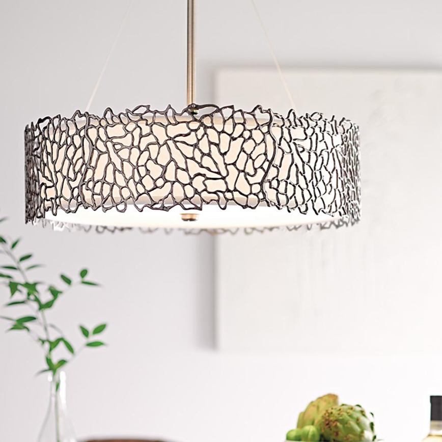 Kichler - Riippukattokruunu SILVER CORAL 3xE27/100W/230V mattakromi