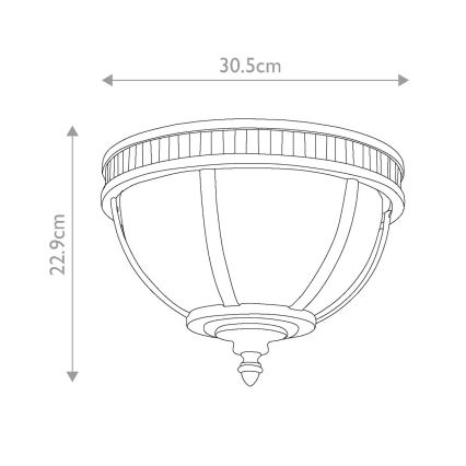 Kichler - Ulkokattovalo HALLERON 3xE14/40W/230V IP44 antrasiitti
