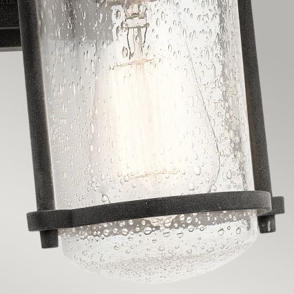 Kichler - Ulkoseinävalaisin RIVERWOOD 1xE27/100W/230V IP44 antrasiitti