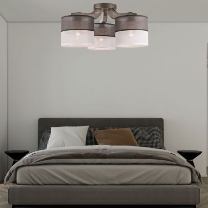 Kiinteä kattokruunu ANDREA 3xE27/60W/230V - FSC sertifioitu