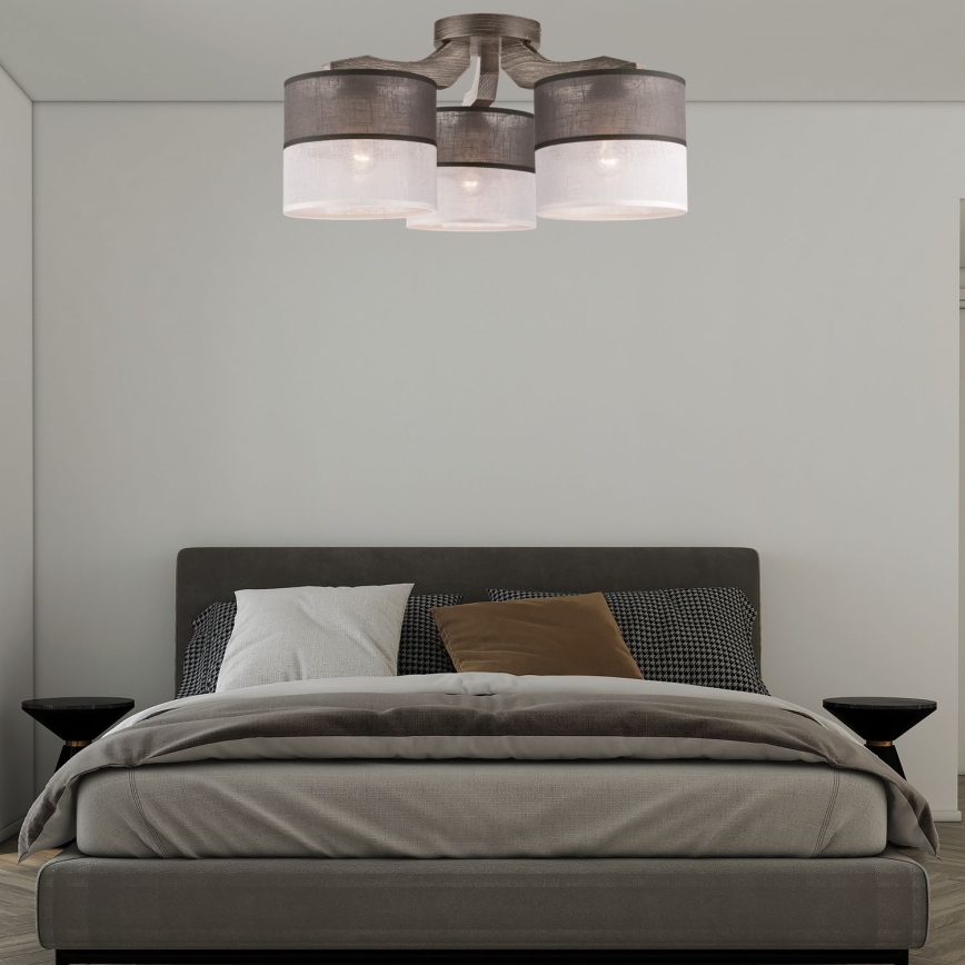 Kiinteä kattokruunu ANDREA 3xE27/60W/230V - FSC sertifioitu