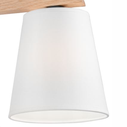 Kiinteä kattokruunu ANDREA 3xE27/60W/230V tammi/valkoinen
