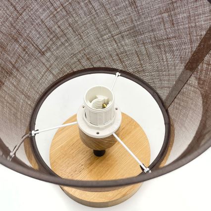 Kiinteä kattokruunu ANTONIO 1xE14/40W/230V ruskea/tammi