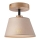 Kiinteä kattokruunu ANTONIO 1xE14/60W/230V beige/tammi
