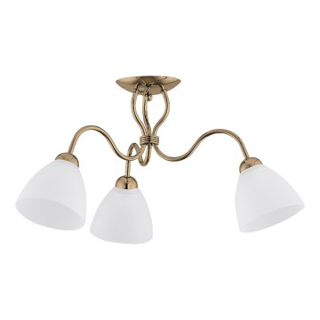 Kiinteä kattokruunu ARIEL 3xE27/15W/230V kulta