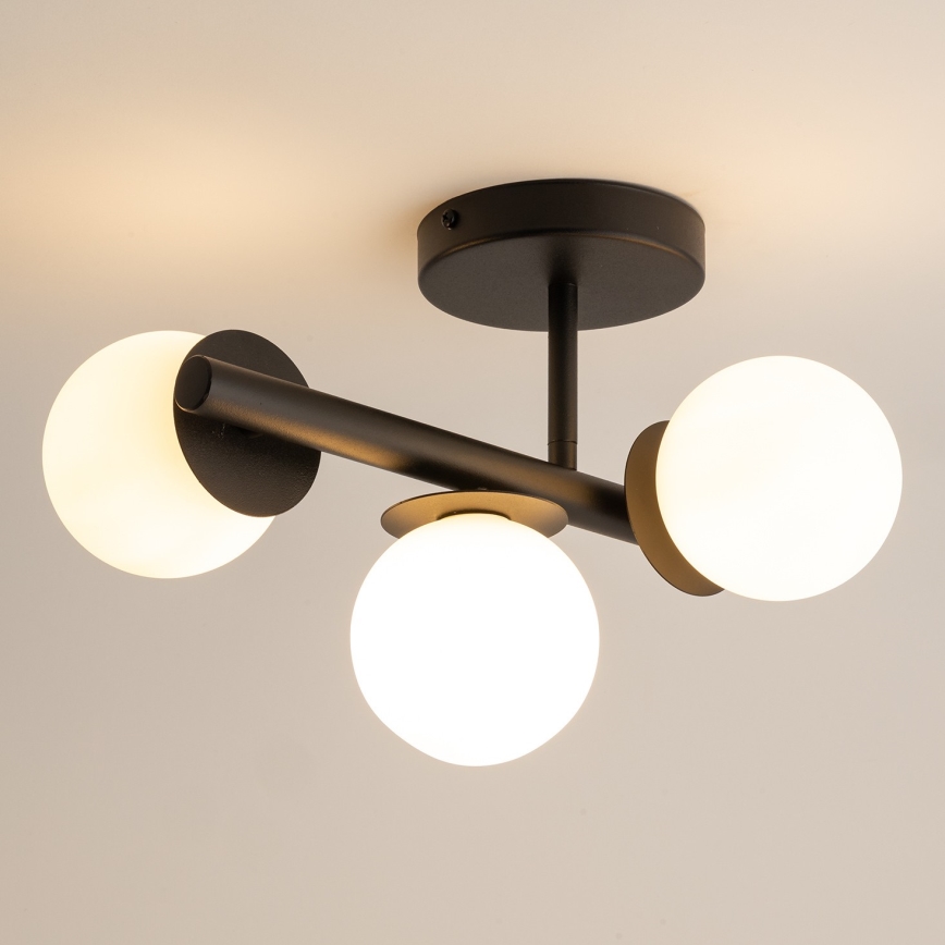 Kiinteä kattokruunu AVOLA 3xG9/12W/230V musta