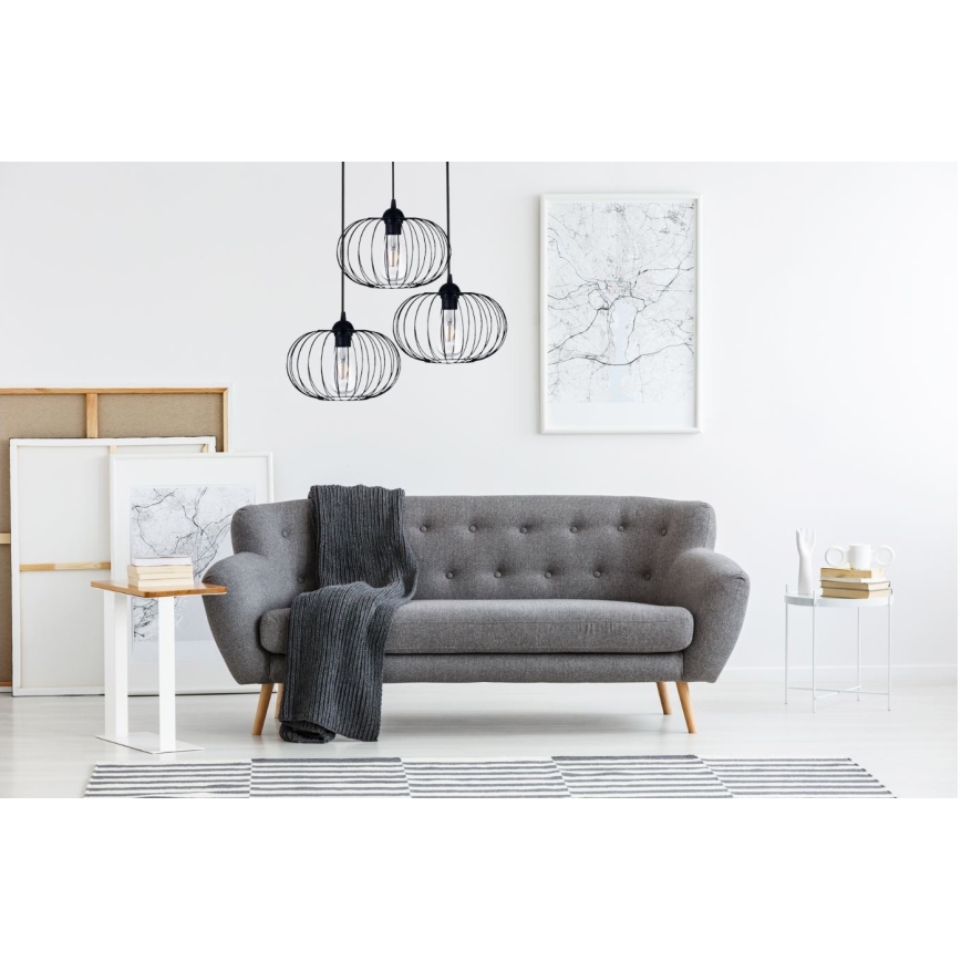 Kiinteä kattokruunu BOCCA 3xE27/60W/230V