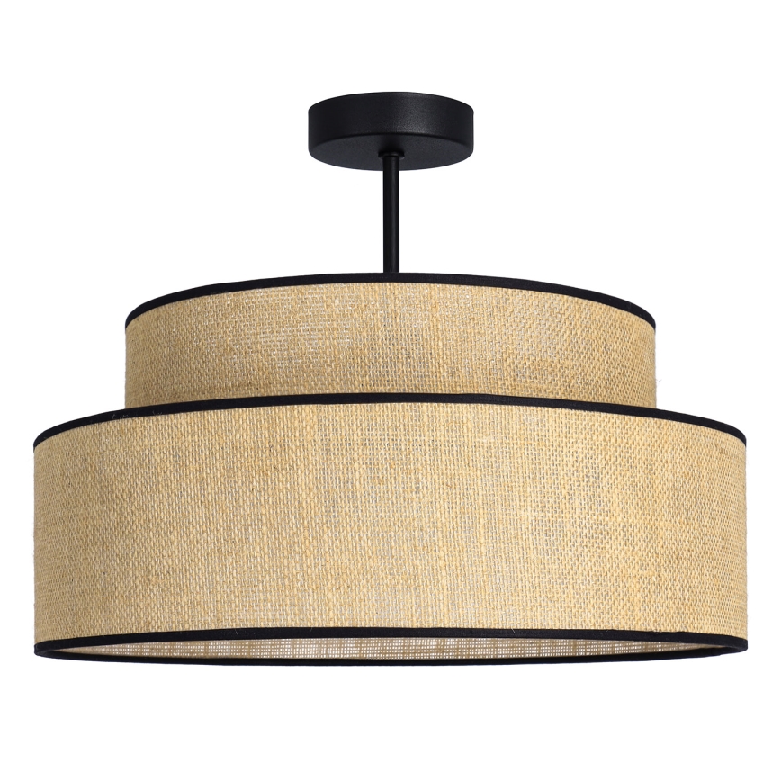 Kiinteä kattokruunu BOHO 1xE27/60W/230V beige