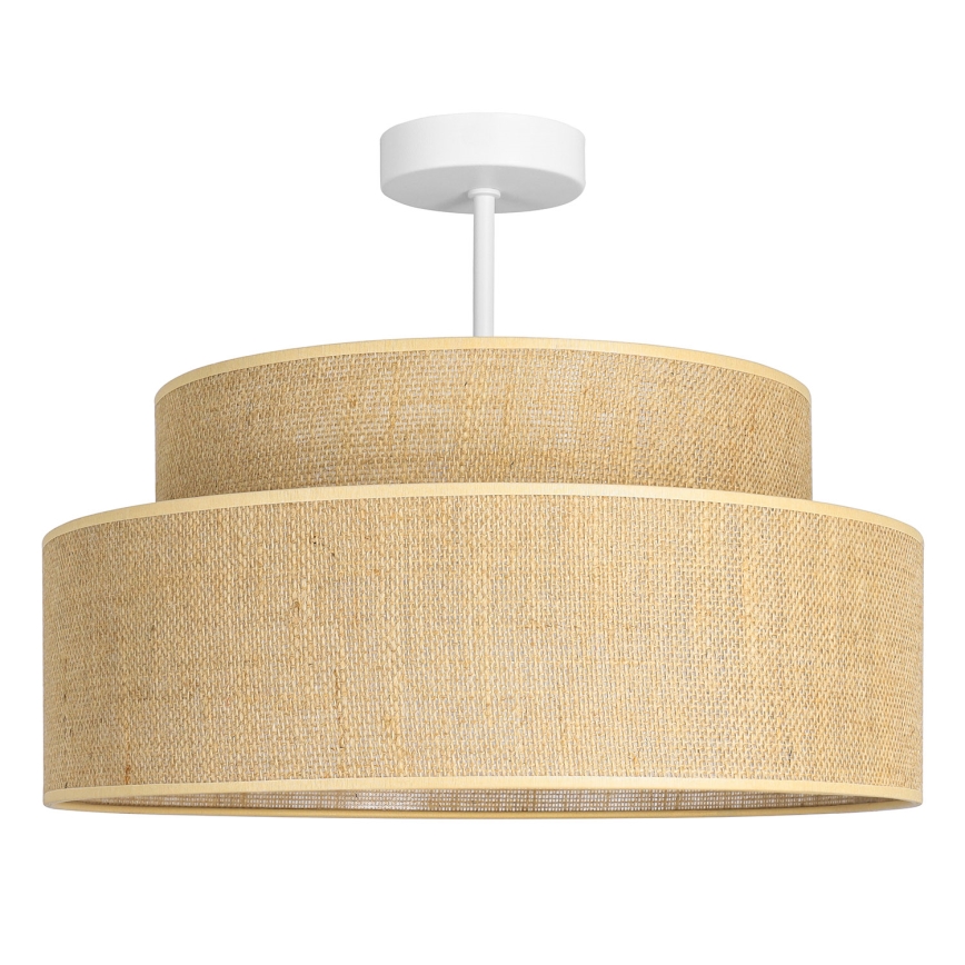 Kiinteä kattokruunu BOHO 1xE27/60W/230V beige