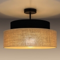 Kiinteä kattokruunu BOHO 1xE27/60W/230V musta/beige