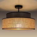 Kiinteä kattokruunu BOHO 1xE27/60W/230V ruskea/beige